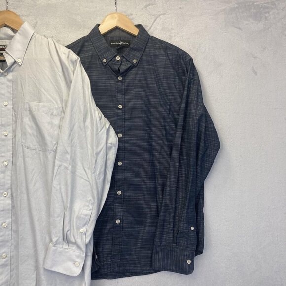 Lot of 2 Beverly Hills Polo Club Kirkland Signature Button Up Shirt Mens Large - Picture 3 of 12
